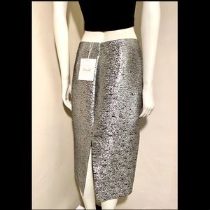 DIANE VON FURSTENBERG - Metallic Pencil Skirt Sz 6
